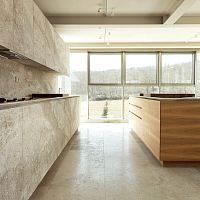 Contemporary kitchen OCO KITCHENnatural stonemetalwooden