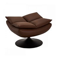 Contemporary footrest MIAMI leathermetal