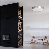 Contemporary ceiling light Plafn CRroundmetalfabric