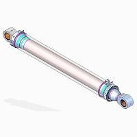 Double-acting cylinder hydraulicsteelrobust