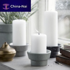 Glazed ceramic candle holder OMBRIA