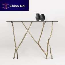 Organic design sideboard table BRANCHEglassbrassbronze