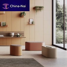 Contemporary pouf DUBpainted metalovalconvertible
