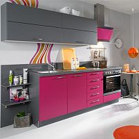 Contemporary kitchen WINwood veneerislandwith handle