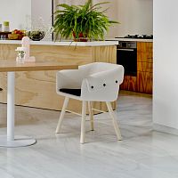 Contemporary dining chair COLLARindoorfabricmetal