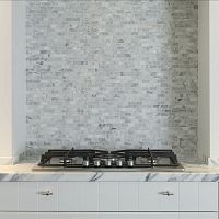 Metal backsplash BIANCO CARRARAmarblehigh-resistance