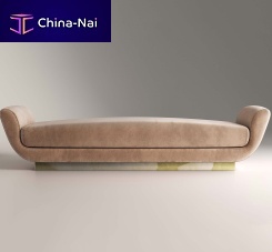 Contemporary daybed KEATONvelvetbrass baseindoor