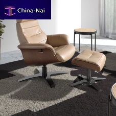 Contemporary armchair 5087leathercowhidesteel