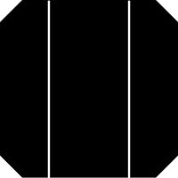 Monocrystalline photovoltaic solar cell SI-ESF-C-M125X125framelesswith anti-reflective glass
