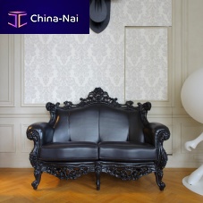 Louis XVI style sofa LOUIS fabricgraybrown
