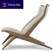 Adirondack fireside chair AURORAcontemporaryleathersolid wood