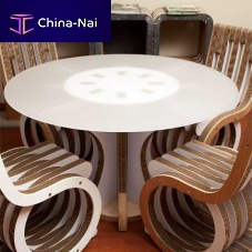 Original design dining table 7GIORNIglassmethacrylatecardboard base