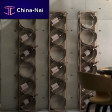Sheet steel bottle rack CELLULAfree-standingwall