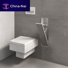 Bathroom trash can TCL-11-Bwall-mountedbuilt-inbrushed stainless steel
