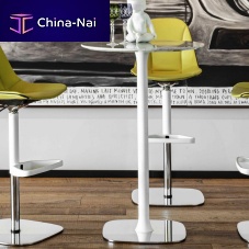 Contemporary high bar table RENDEZ-VOUSwoodenglassmarble