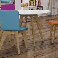 Contemporary dining table JIGoakwalnutsquare