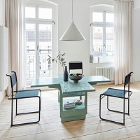 Bauhaus design table M10wood veneerashwooden base