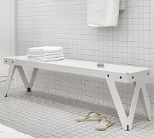 Contemporary bench LLOYDpowder-coated steelwithout backrestwithout armrests