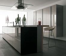 Contemporary kitchen Artematica Vitrumglassislandhandleless