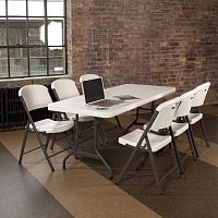 Contemporary table 2901Ghigh-density polyethylene (HDPE)powder-coated steel baserectangular