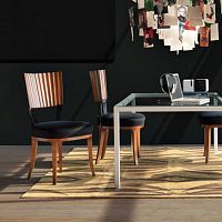Traditional chair ART 222 Bindoorwoodenupholstered
