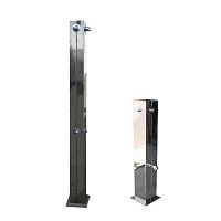 Pool outdoor shower PACIFICwalk-inwith foot washerstainless steel