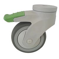 Medical trolley caster JDPDL234Awith brakepolyurethane