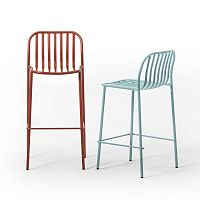 Contemporary bar chair STOOL METIS LINE 0194indooroutdoorpainted metal