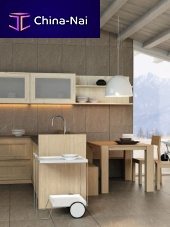 Traditional kitchen CHARME GOLAsolid woodwoodenwith integrated handle