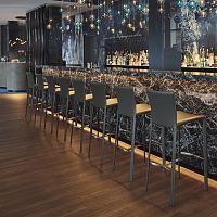 Contemporary bar chair NOBILE SOFTindoorleathersteel base