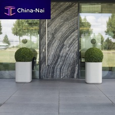 Concrete plant pot opus satiosquarecommercialgray