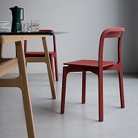 Contemporary chair Contornaindoorfabricsynthetic leather