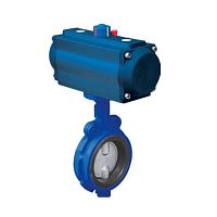 Butterfly valve F2 pneumatically-operatedelectrically-actuatedfor control