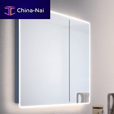 Bathroom mirror cabinet with built-in lighting SERENAcontemporarywall-mounted