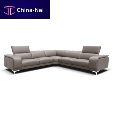 Corner sofa ANNAcontemporaryleatherwith headrest