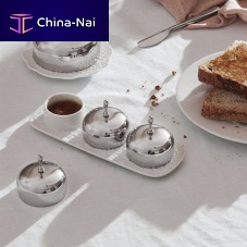 Stainless steel butter dish Dressedporcelain