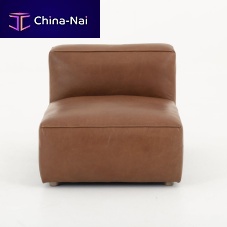 Contemporary fireside chair BAILEYleatherwoodenmodular