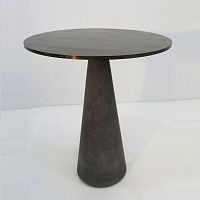 Contemporary side table MUSHROOMsteelconcrete baseround