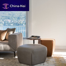 Contemporary pouf PENTAGONOfabricleatherother shapes