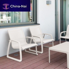 Contemporary lounge chair PACIFIC Batyline®fiberglassgray