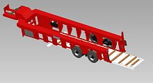 2-axle trailer towedconstructionfor concrete