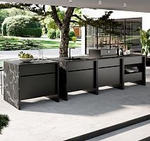 Outdoor kitchen B.TABLEcontemporarystonealuminum