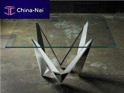 Contemporary dining table STARLIGHTtempered glassmetal baserectangular