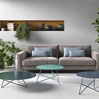 Contemporary side table ERMIONE glassmetalmarble