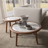 Contemporary coffee table YOUNGMDFmarblewooden base