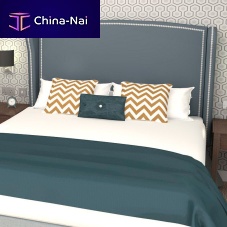 Double bed headboard FLYNNtraditionalfabricupholstered