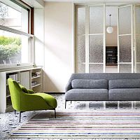 Contemporary armchair LIMAfabricgreen