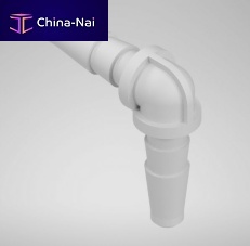 Chemical fitting F31448 seriespneumaticbarbed90� angle