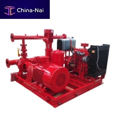 Water pumping unit with electric motorself-primingstationary