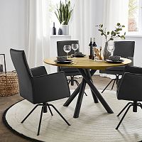 Contemporary dining chair HELIOSindoorleatherstainless steel base